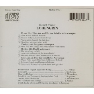 WAGNER - Kozlovsky - Lohengrin WWV.75 : extraits (chanté en russe) chanté en russe..